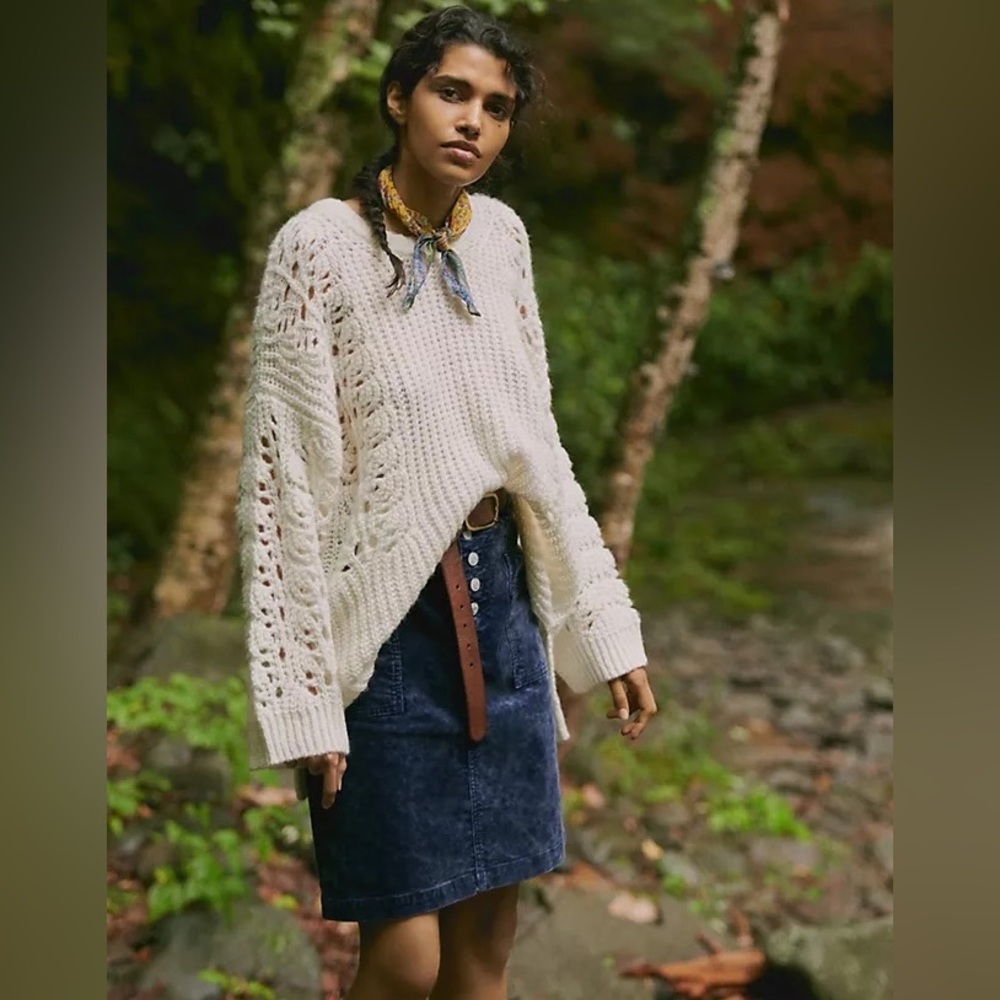 Anthropologie PILCRO CORDUROY SKIRT